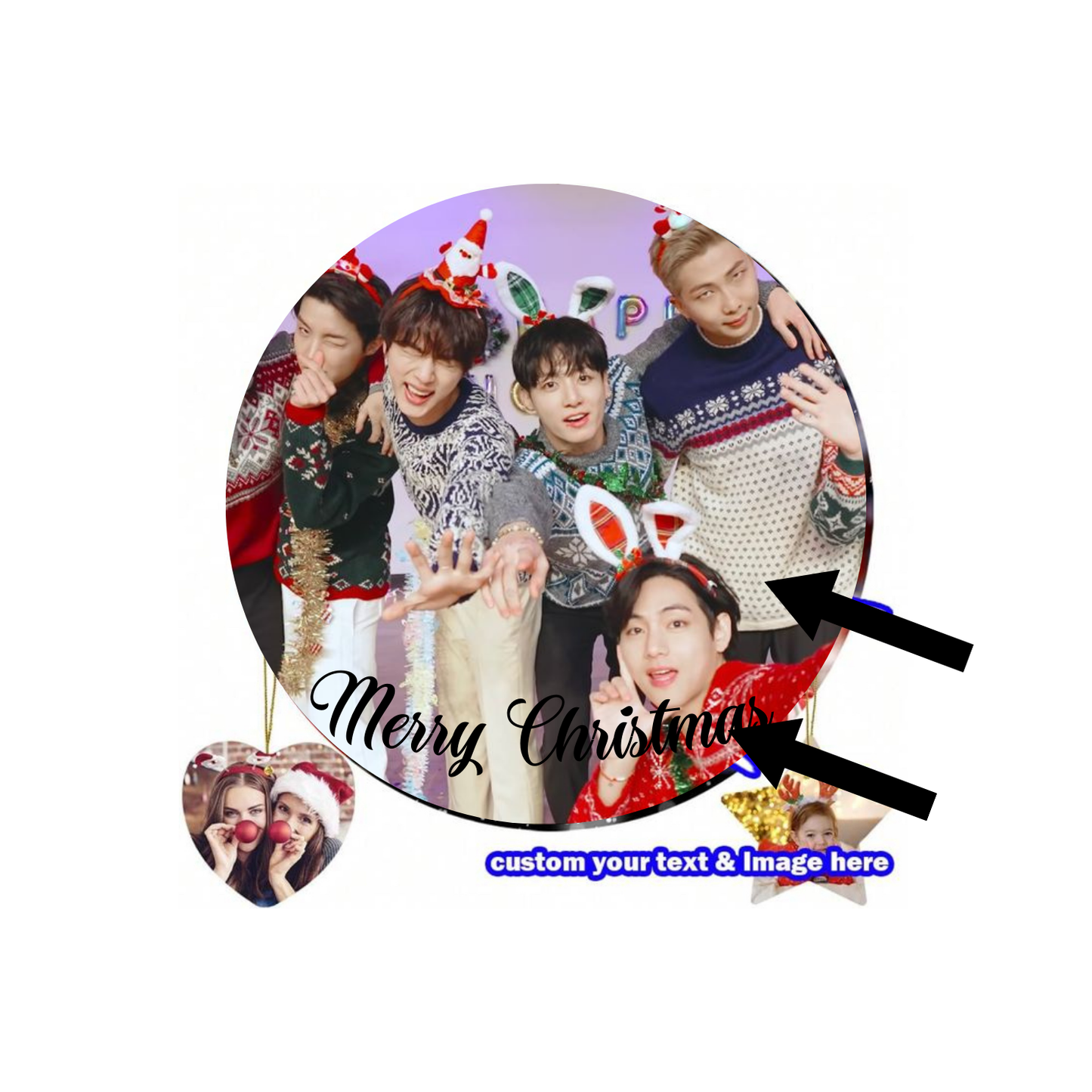 Custom Kpop Christmas Tree Ornament