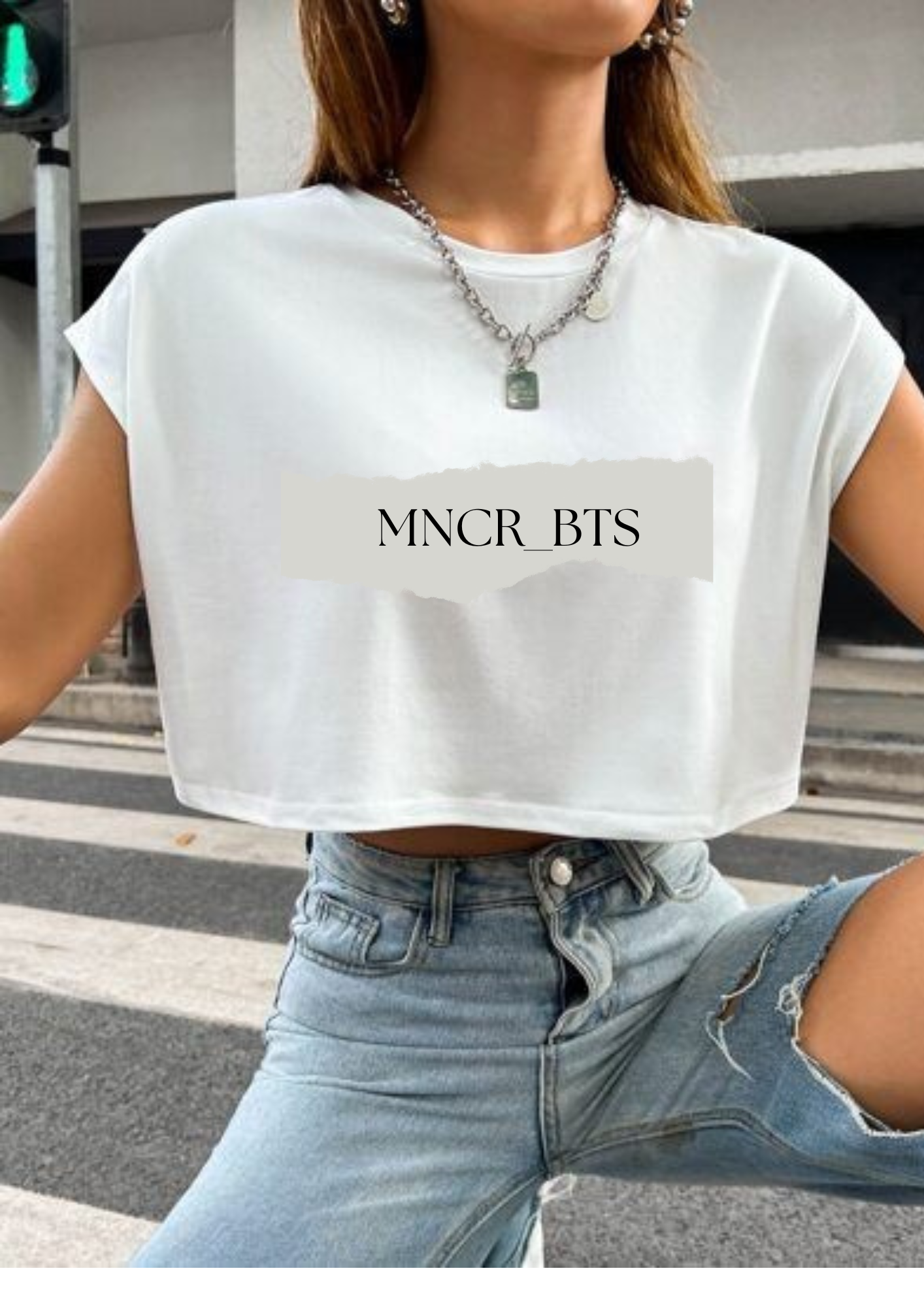 BTS Micrchrome Crop Top