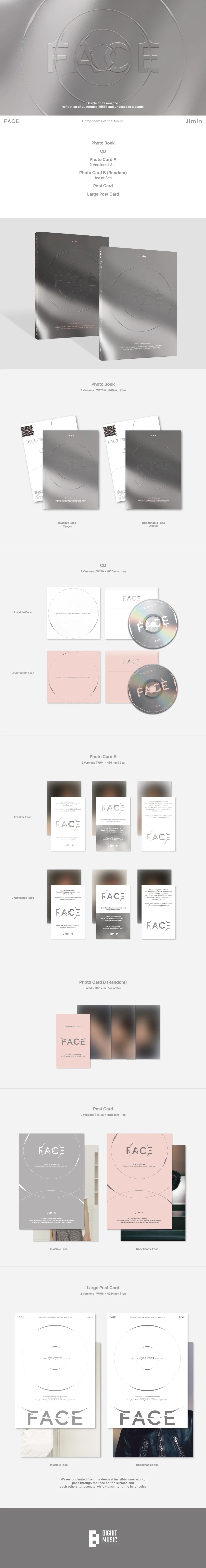 BTS JIMIN - FACE 1ST SOLO ALBUM NO P.O.B VER.